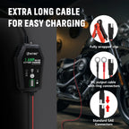 HTRC 6V 12V 3000mA Smart Battery Charger Automatic For Trickle Lithium LiFePO4 Lead-Acid AGM GEL Battery Car Motorcycle Charger