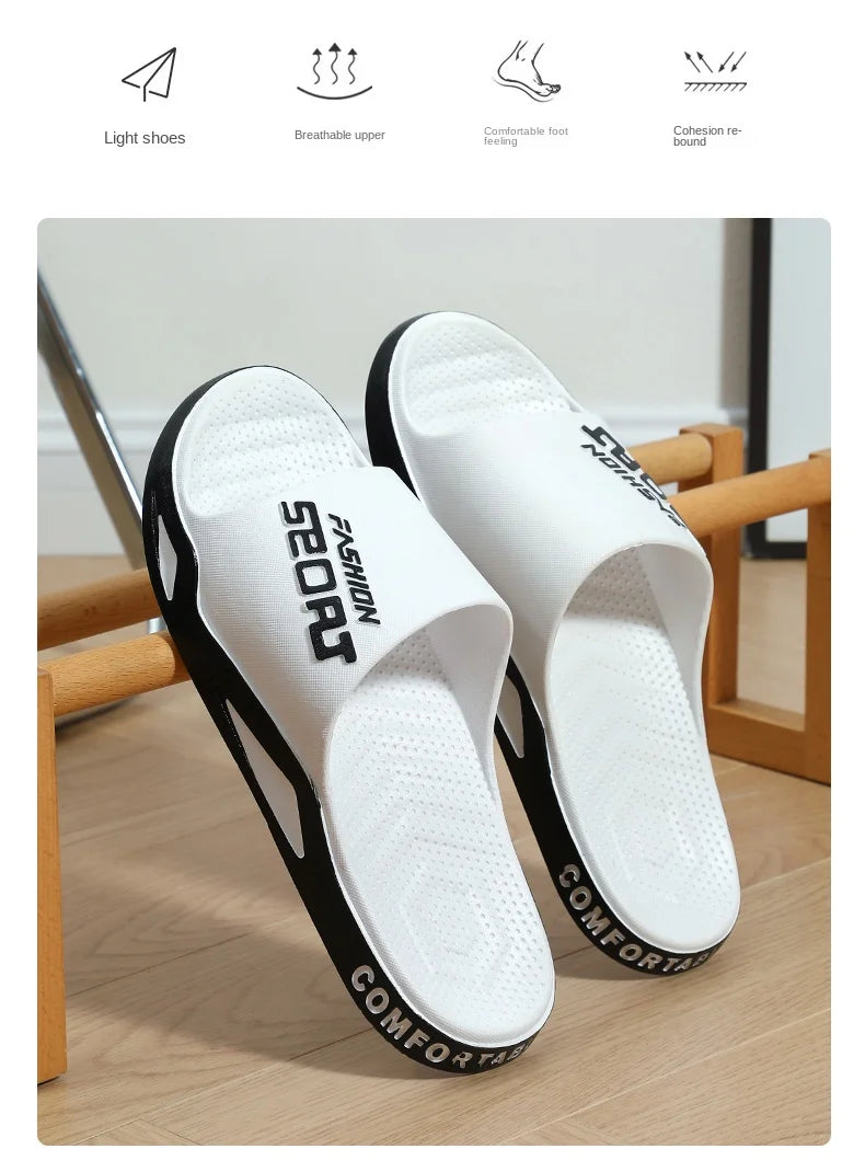 Slippers for men can be worn externally in summer. Trendy bathroom, bathroom, non-skid home, indoor, and home sandals for men