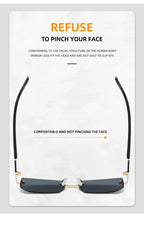 High Definition Sunglasses for Men Ladies Blue Light Blocking Eye Protection Eyewear Rimless Square Frame Eyeglasses Goggle