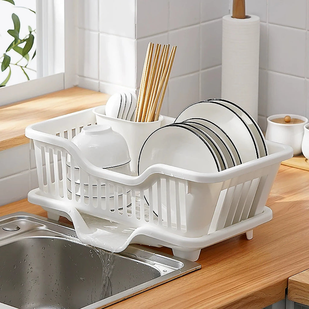 Kitchen drain bowl rack Drainage board, countertop, tableware, plates, bowls, chopsticks, spoons, storage container