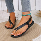 Women Sandals 2025 New Summer Shoes for Women Open Toe Casual  Flip Flops Woman Sandals Buckle Strap Soft Bottom Ladies Shoes
