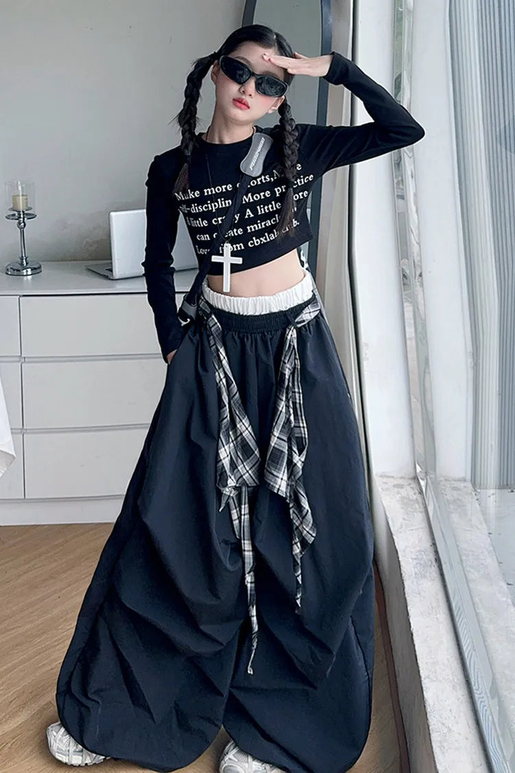 Pants Two Pieces Set Grid Trousers Tops Suits Casual Daily Childrens Clothes 2025 New Fashionable Children Autumn Clothing Girls