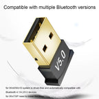 Handsfree USB Bluetooth-compatible 5.0 Adapter Wireless Transmitter Receiver Audio Dongle USB Adapter For PC Computer Laptop