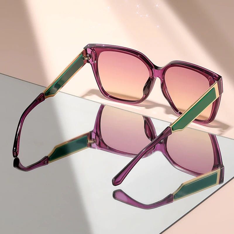 The large-framed high-end metal-leg classic and simple sunglasses are suitable for daily wear and street style decoration