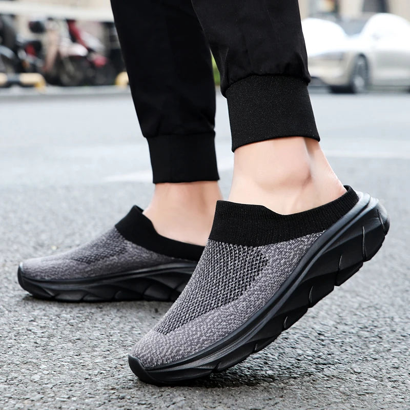 2025 Men Slippers Summer Breathable Home Indoor Slippers Men Thick Bottom Slides Fashion Couple Walking Shoes Chanclas Hombre