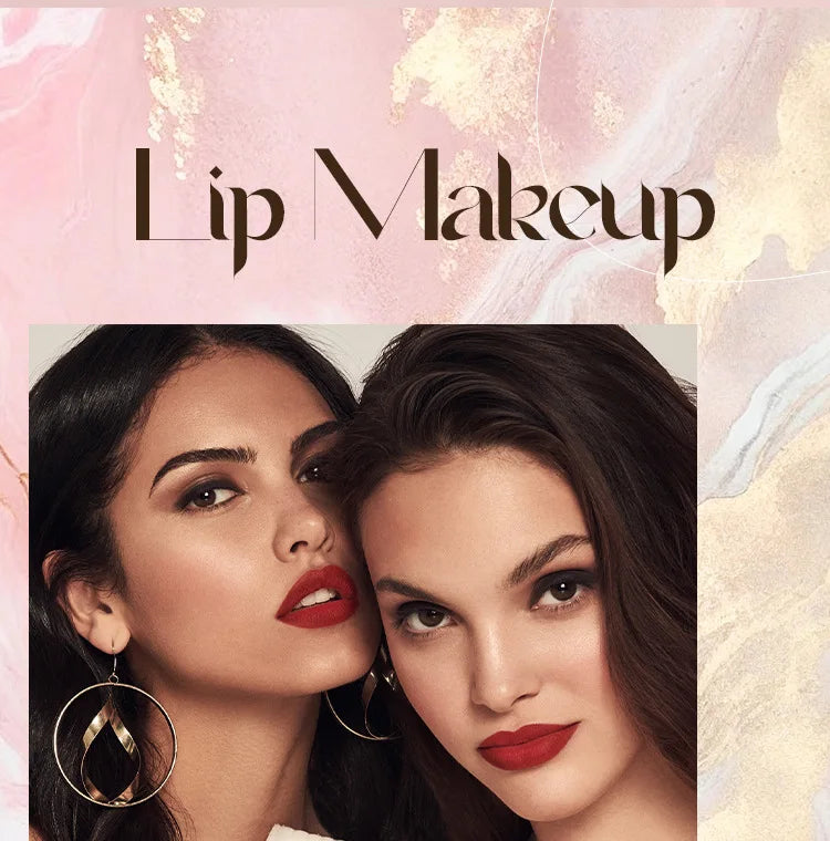 Makeup Kit With Organize Case Lipstick Contour Highlight Liquid Eyeshadow Lip Mud Eyebrow Pencil Mascara Women Cosmetics Set