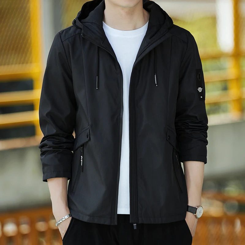 Men's Jackets Waterproof Military Hooded Jacket Windbreaker Outdoor Camping Sports Coat Male Clothing Thin Overcoat 5XL 6XL 7XL