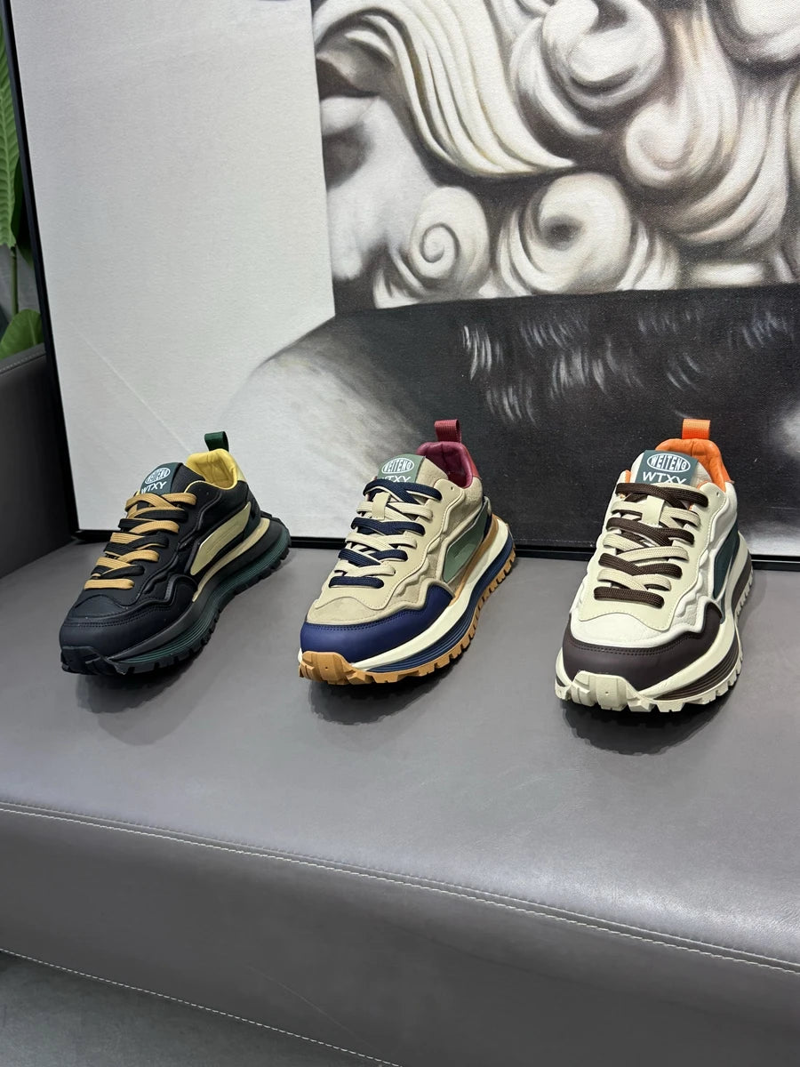 Men's Sneakers Shoes for Men Platform Sports Shoes Sports and Leisure Casual Sneaker Non-slip Fashion Wear-resistant Loafers