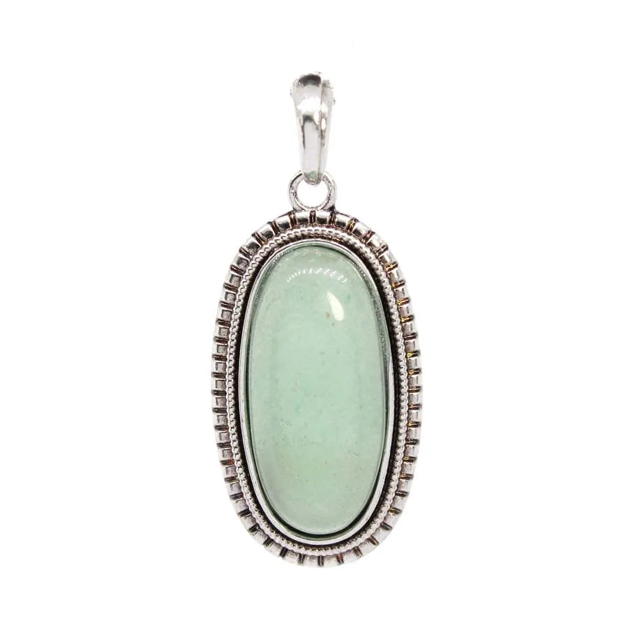 Natural Crystal Oval Stone Pendants For Women Necklace DIY Amethyst Rose Quartz Lapis Lazuli Gemstone Pendant Jewelry No Chain