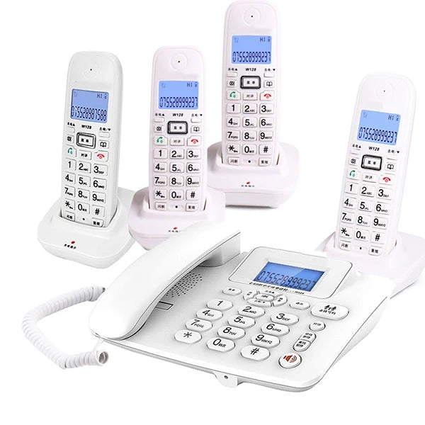 Wireless Telephone 1-4 handstes cordless Answering Machine 2.4G Corded Phone Handset office home hotel Long Range table phone