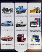 Car Battery Chargers 12A Large Power Full Automatic Smart Battery Chargers 12V 24V Battery Desulfator for Car Truck