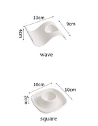 Kitchen Supplies Egg Tray Egg Rack Household Ceramic Tableware Supplies Egg Tray Egg Tray Breakfast Household Refrigerator
