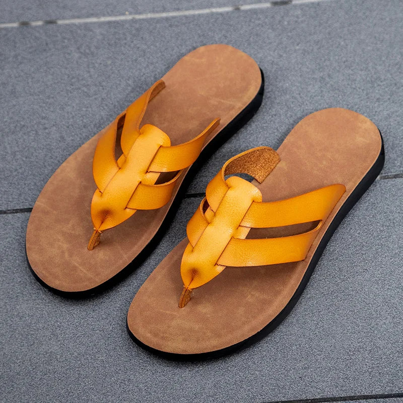 Men's High Quality Sandals Summer Men Shoes Breathable Walking Beach Slippers Outdoor Sandals Casual Fashion Male Filp Flops