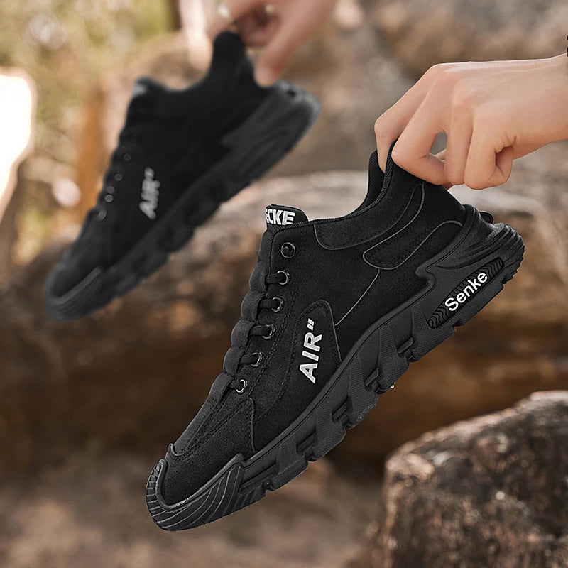 Men's Work Shoes 2025 New Sle Breathable Slip-On Anti-Slip Wear-Resistant Casual Sports Shoes Thick Bottom Labor Protection