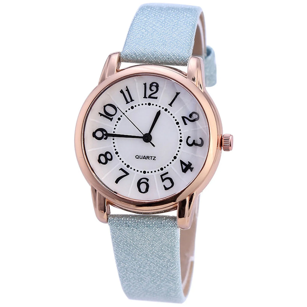 Women's Watch Quartz Dial Digital Watch Frosted Leather Strap Ladies And Girls' Watch Female Casual Ladies Watches женские часы