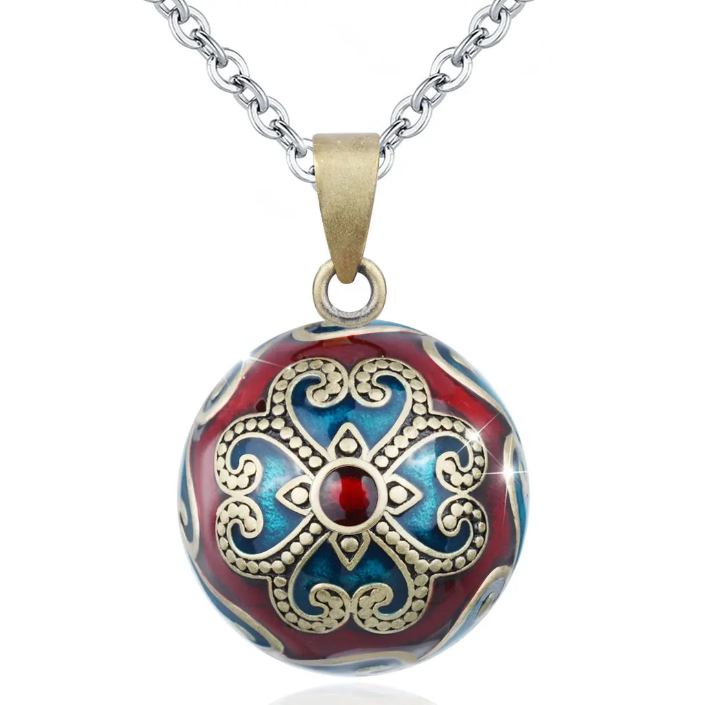 Eudora 1 pc colorful Harmony bola ball Pendant Necklace with Link Chain Pregnancy Ball Jewelry Chime Bola women Jewelry Mom Gift