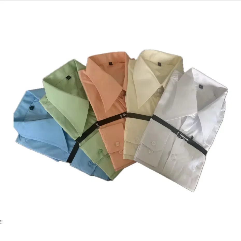 Men's shirt design retro trendy brand long pointed shirt - men's authentic retro appearance custom shirt