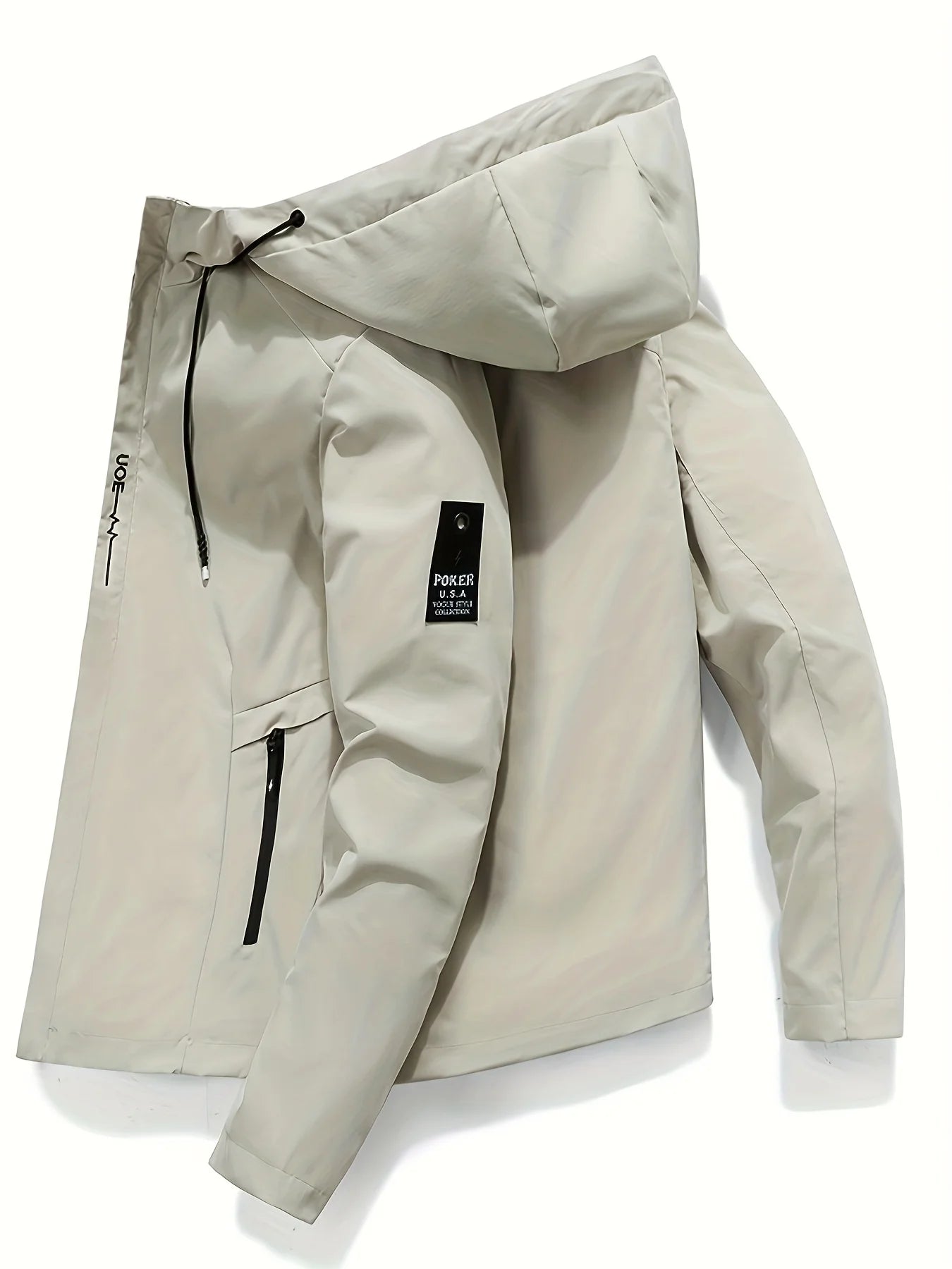 Men's Casual Hooded Jacket |   Sporty and College Style |   Multi-Season Zipper Jacket with Front Pockets |   Regular Version Sleeves, Suitable for Outdoor Activities and Dinner Parties