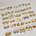 10Pairs/Lot Fashionable Women's Stainless Steel Earrings, Daily Jewelry Accessories Gifted To Friends, Randomly Shipped