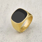 Jiayiqi Men's Ring Punk Rock Frosted 316L Stainless Steel Signet Ring For Men Hip Hop Party Jewelry Male Wedding Ring size 7-13