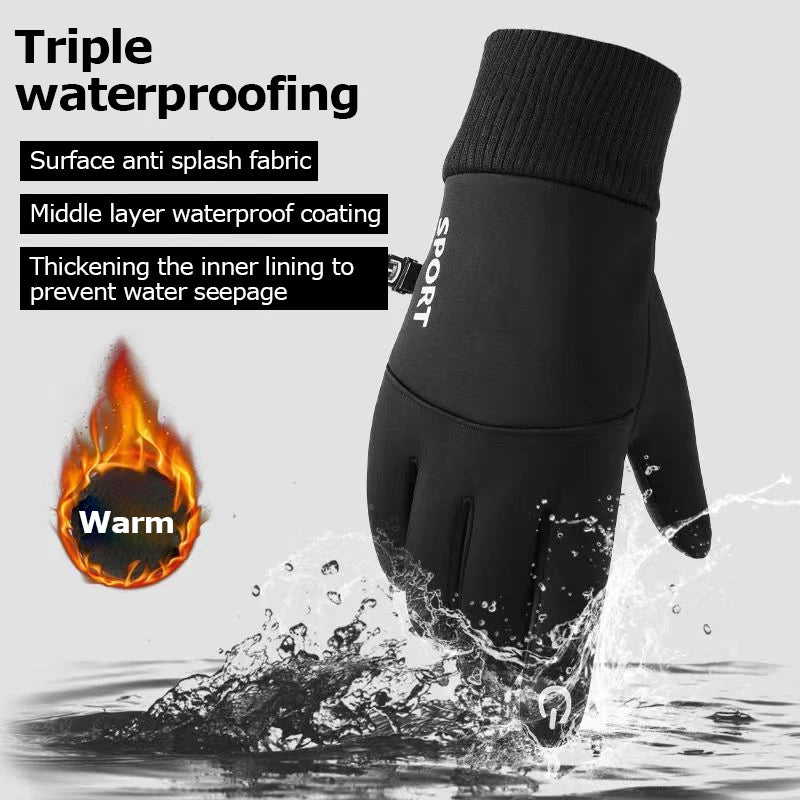 Winter Gloves Men Women Touch Screen Warm Gloves Water Resistant Windproof Thermal Gloves for Driving Running Ski riding
