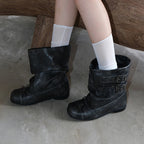 Flats Women Ankle Boots Fashion Designer Punk Boots Winter Woman Chelsea Boots 2025 Trend New Buckle Gladiator Motorcycle Botas