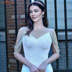 TOPQUEEN SG04 Jewelry Bride Wedding Accessories Crystal Tassel Pendant Necklace Women's Bolero Shawl Dress Shoulder Decoration