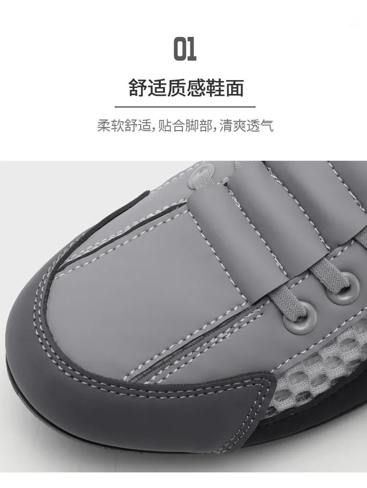 Men's Casual Slippers  Summer Comfortable Anti Slip Mesh Breathable Men's Sports Shoes Lightweight Soft Soled Half Slippers