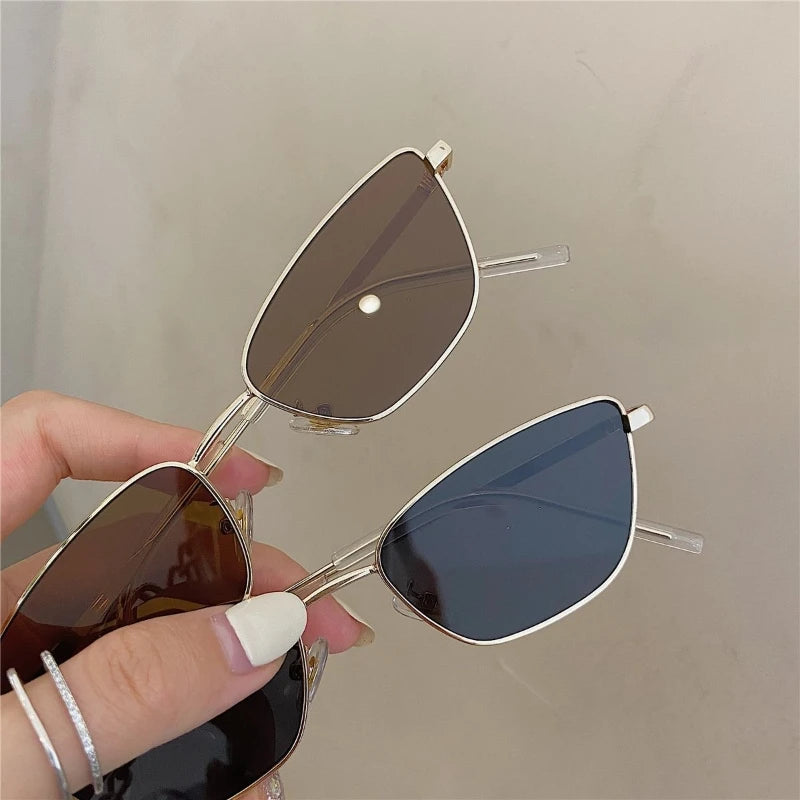 Sunglasses for Women Classic Fashion Oversized Anti-Reflective Vintage Square Metal Sun Glasses Driving Eyewear UV400 Очки