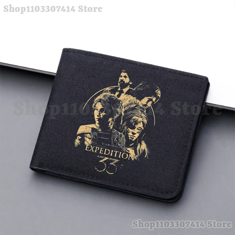 Man Anime Folding Wallet Game Clair Obscur Expedition 33 Wallets Adult Fashion Printed Money Bag Accessories Card Holder Gifts