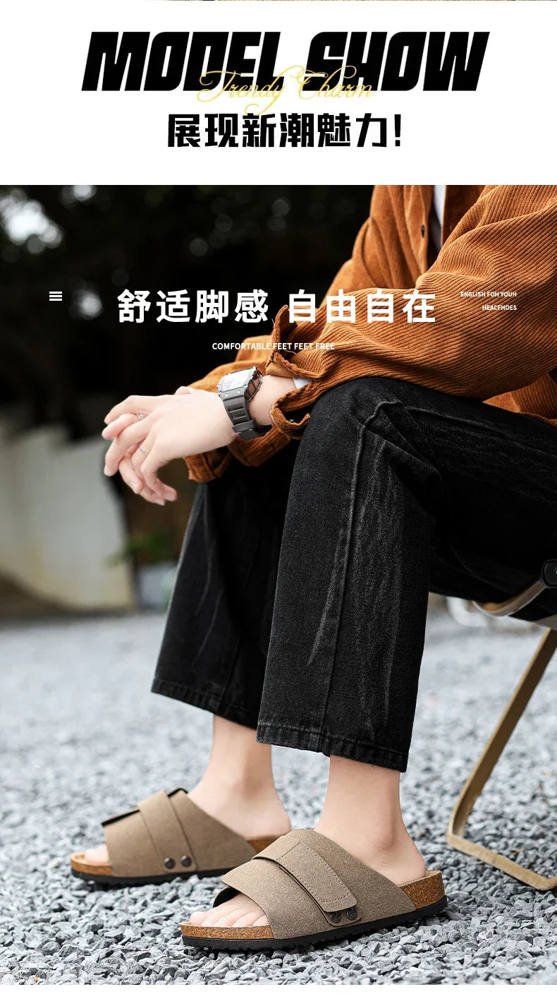 Men's Summer Sandals for Men Shoes Flat Sandals Trend 2024 Man Slippers Slipers Mens Soft Sandles High Quality Shoes Sandal Sale