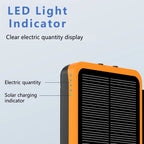 Folding Solar Power Bank with 4 Solar Panels 50000mAh Portable Solar External Battery Compatible with IOS Android USB-A USB-C