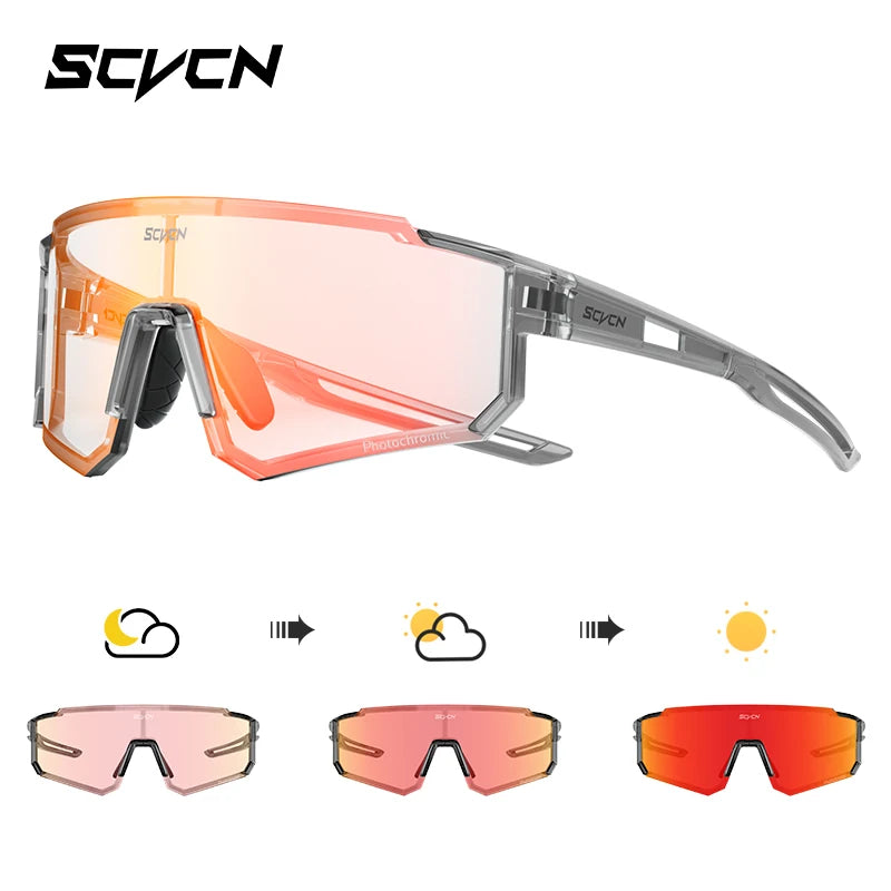 SCVCN Fashion Sunglasses for Men Sport Cycling Glasses Bike Bicycle Hiking Camping Golf UV400 Protection Glasses Women Baseball