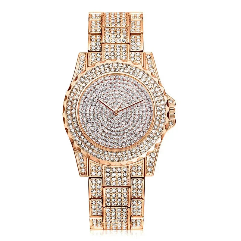 Women's Watches Fashion Bling Casual Ladies Clock Female Quartz Gold Watch Crystal Diamond For Woman montre femme zegarek damski