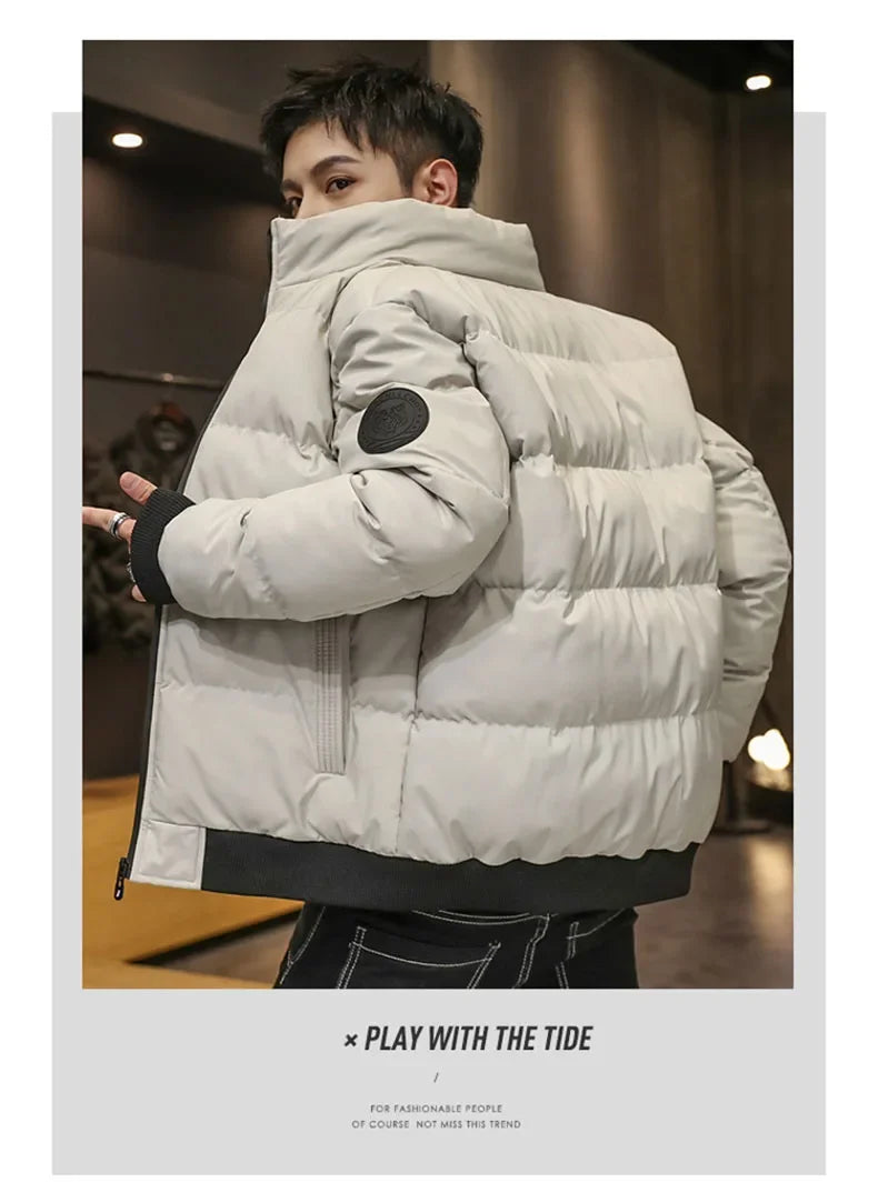 Winter Man Jackets Cotton-padded Parkas Puffer Jacket Men Warm Coats Thick Fashion Casual Outwear Streetwear Men's Clothing Top