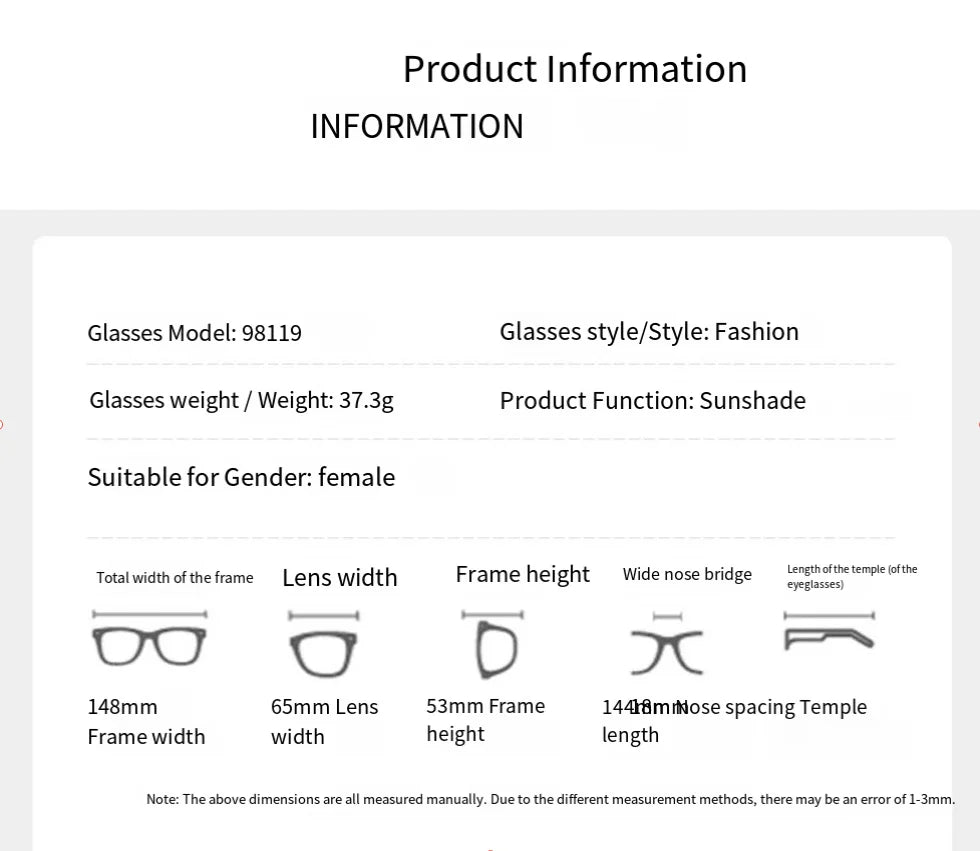 Men's and women's high-end retro fashion sunglasses with large frames suitable outdoor activities driving and sun protection.