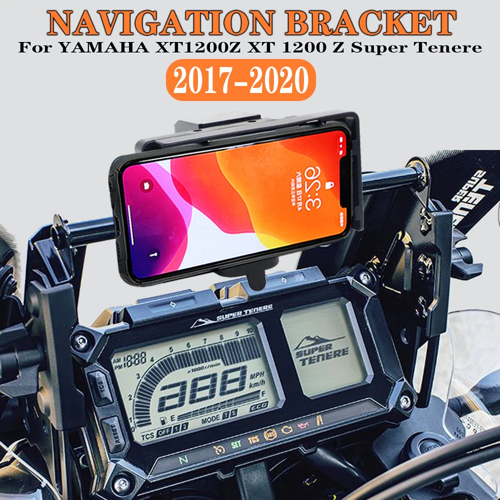 For YAMAHA XT 1200 Z Super Tenere 2017-2020 XT1200Z Motorcycle Accessories Mobile Phone USB Navigation Bracket GPS Smart Phone