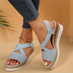Summer Woman's Sandals Fashion Open Toe Women Wedges Sandals Comfortable Beach Shoes Outdoor Anti-Slip Platform Shoes for Women