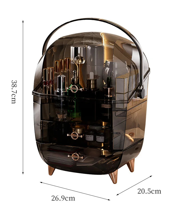 Luxury desktop cosmetics storage box Skin care lipstick perfume jewelry shelf Dust proof transparent cosmetic box