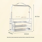 Cosmetics Storage Box With Lid and Handle Large Makeup Organizer Box Drawers for Skincare Display Cases Countertop, Bathroom