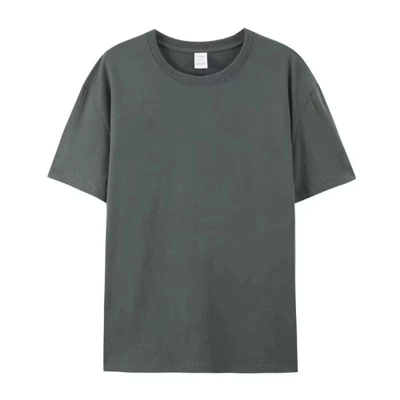 Men's Solid-color Short-sleeved T-shirt: Simple, Elegant and High-quality, Suitable for Both Commuting and Casual Wear
