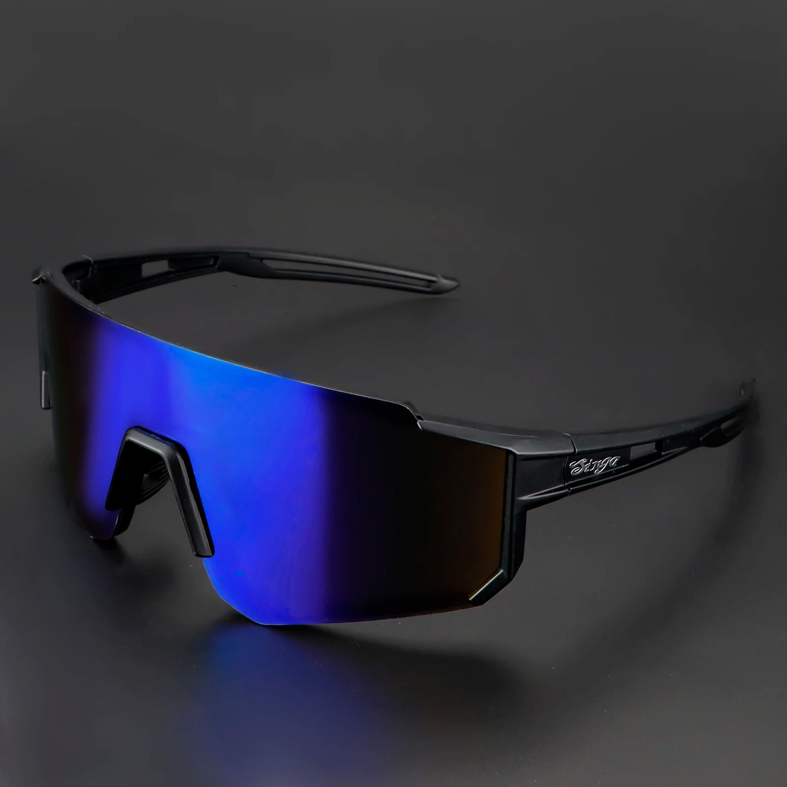 Cycling sunglasses Bike Eyewear Sports Dark Glasses Cycling Glasses Black Polarized Lens Eyepieces Outdoor Bicycle Goggles