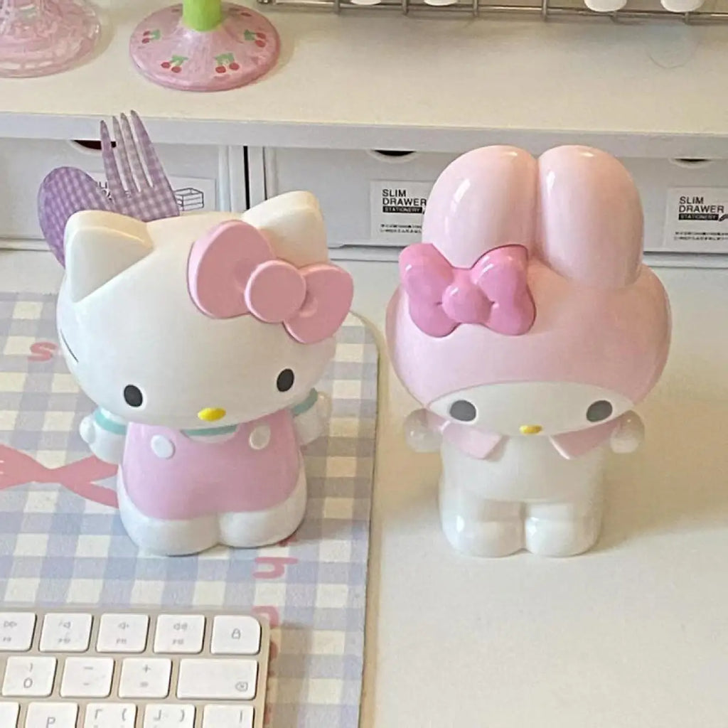 Cute My Melody Cosmetics Storage Can Cute Pink Brush Container Aesthetic Desktop Display for Makeup Lovers
