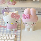 Cute My Melody Cosmetics Storage Can Cute Pink Brush Container Aesthetic Desktop Display for Makeup Lovers