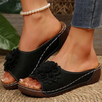 Women's Sandals Wedges Heels Sandals Summer 2025 Platform Sandalias Mujer Soft Heeled Slippers Summer Shoes Woman Footwear Women