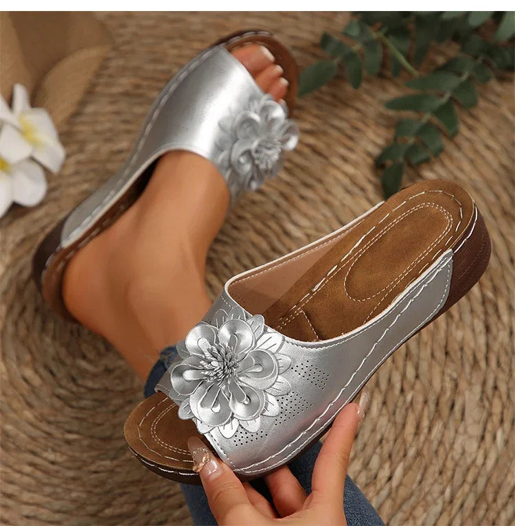 Women's Sandals Wedges Heels Sandals Summer 2025 Platform Sandalias Mujer Soft Heeled Slippers Summer Shoes Woman Footwear Women