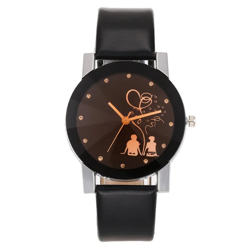 Couple Lover Watches Quartz Dial Clock PU Leather WristWatch Relojes Watch Women Men Fashion Luxury Relogio Feminino Saat