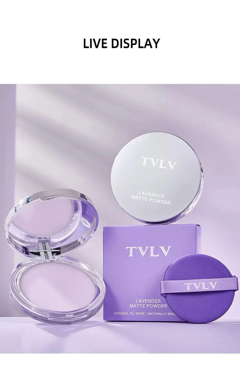 1PC Violet Cream To Powder Skin-friendly Skin Natural Face Long Lasting Oil-controlling Contouring Powder Cosmetics