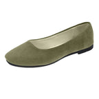 Woman Flats Casual Round Toe Cute Flats Flock Mocasines Ballerina Church Flats Female Suede Elegant Soft Sole Mom Shoes