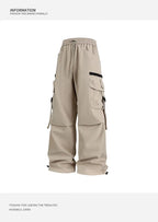 Men's sportswear pants are simple, versatile, retro and fashionable with large pleated pockets for outdoor work